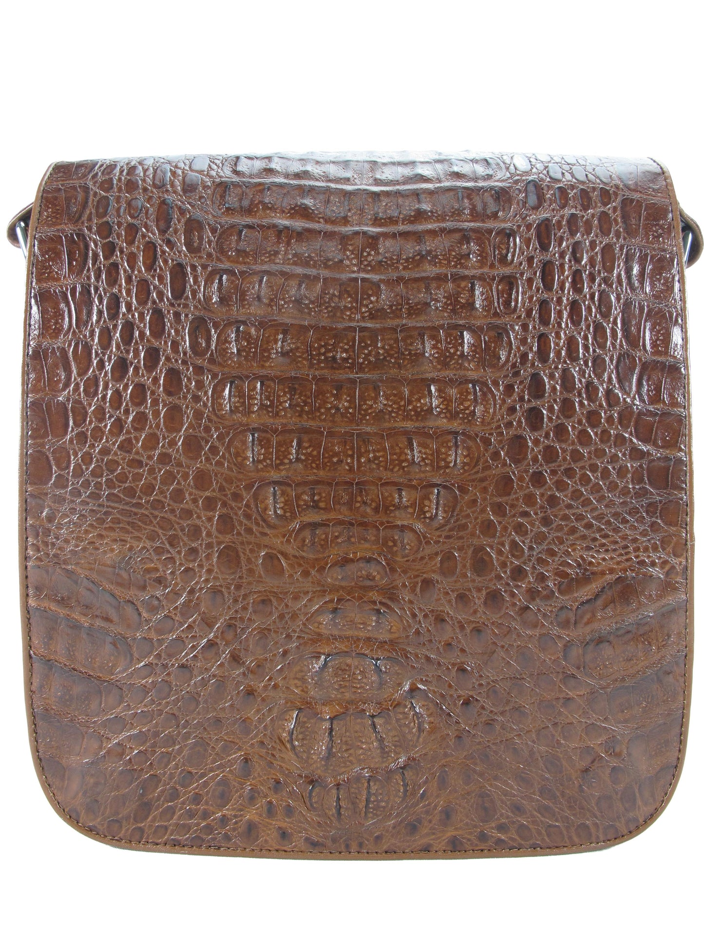 Genuine Crocodile Caiman Skin Leather Men's Crossbody Messenger Bag