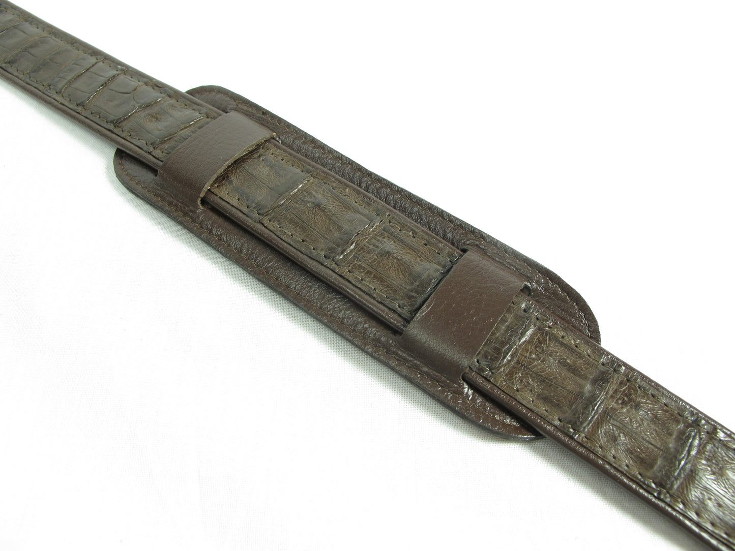 Genuine Crocodile Caiman Skin Leather Men's Crossbody Messenger Bag