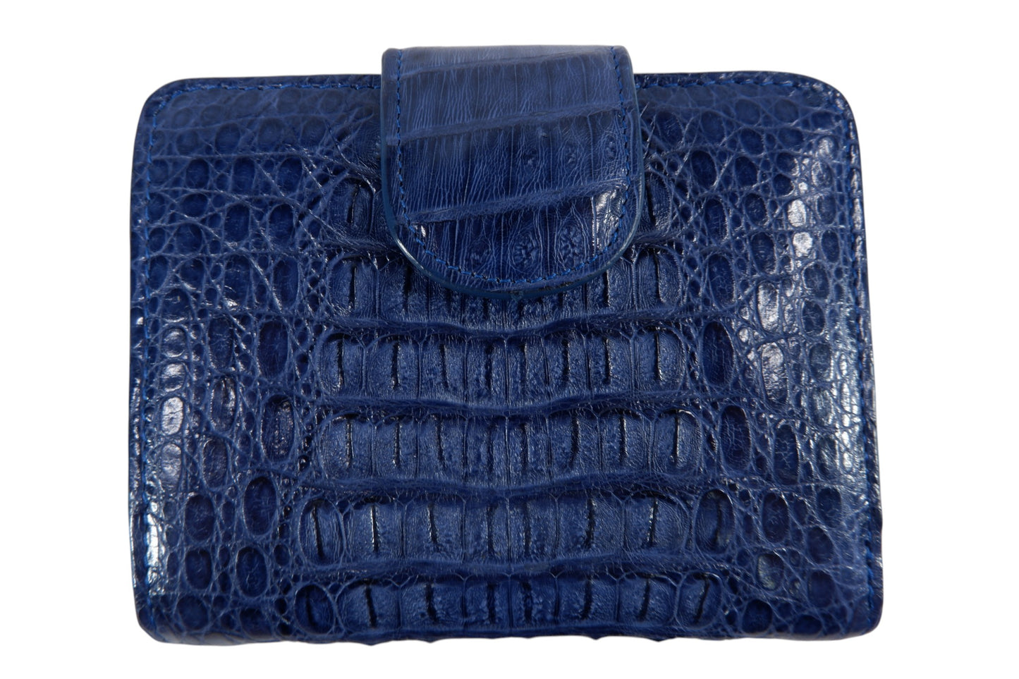 Genuine Caiman Skin Leather Medium Clutch Wallet Zip Coins Purse