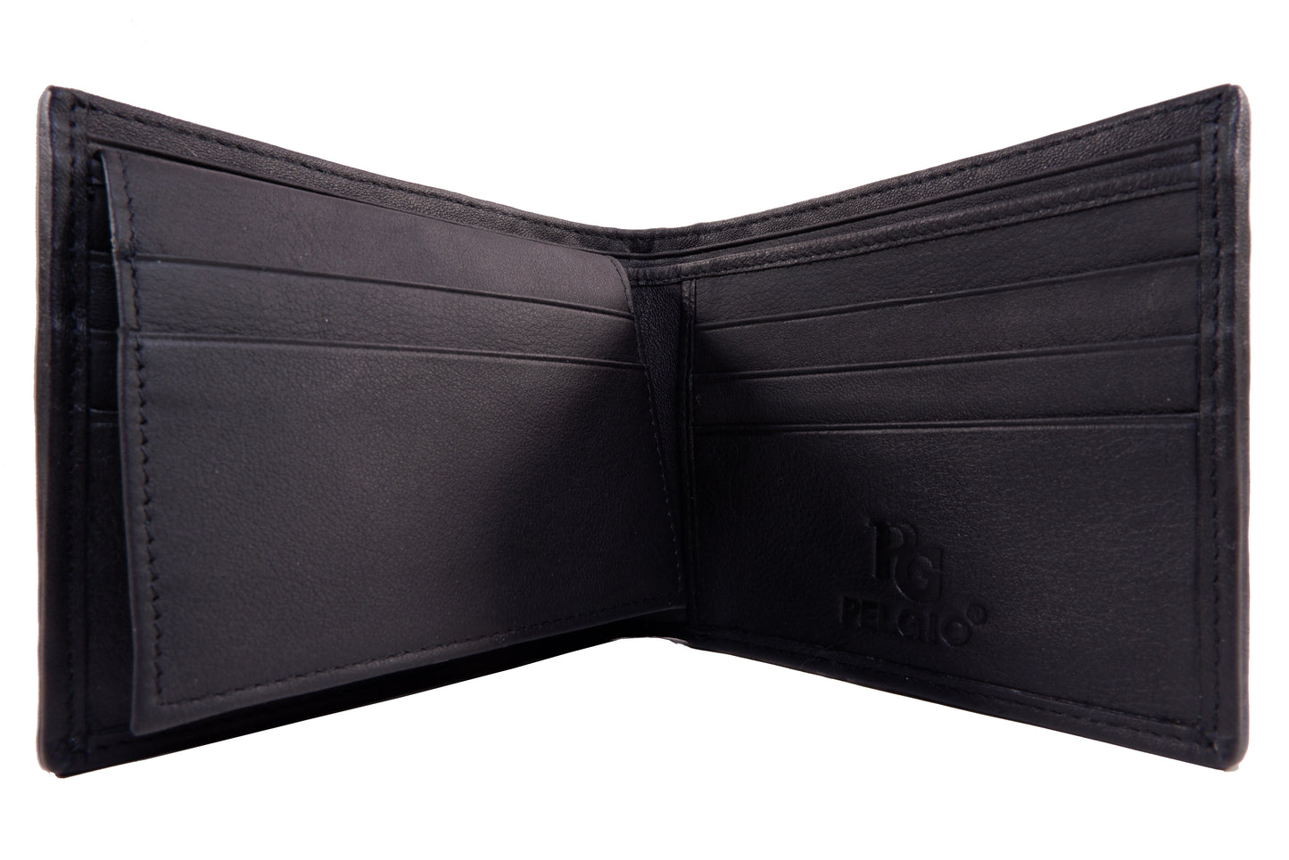 Genuine Caiman Crocodile Head Bump Skin Leather Bifold Wallet