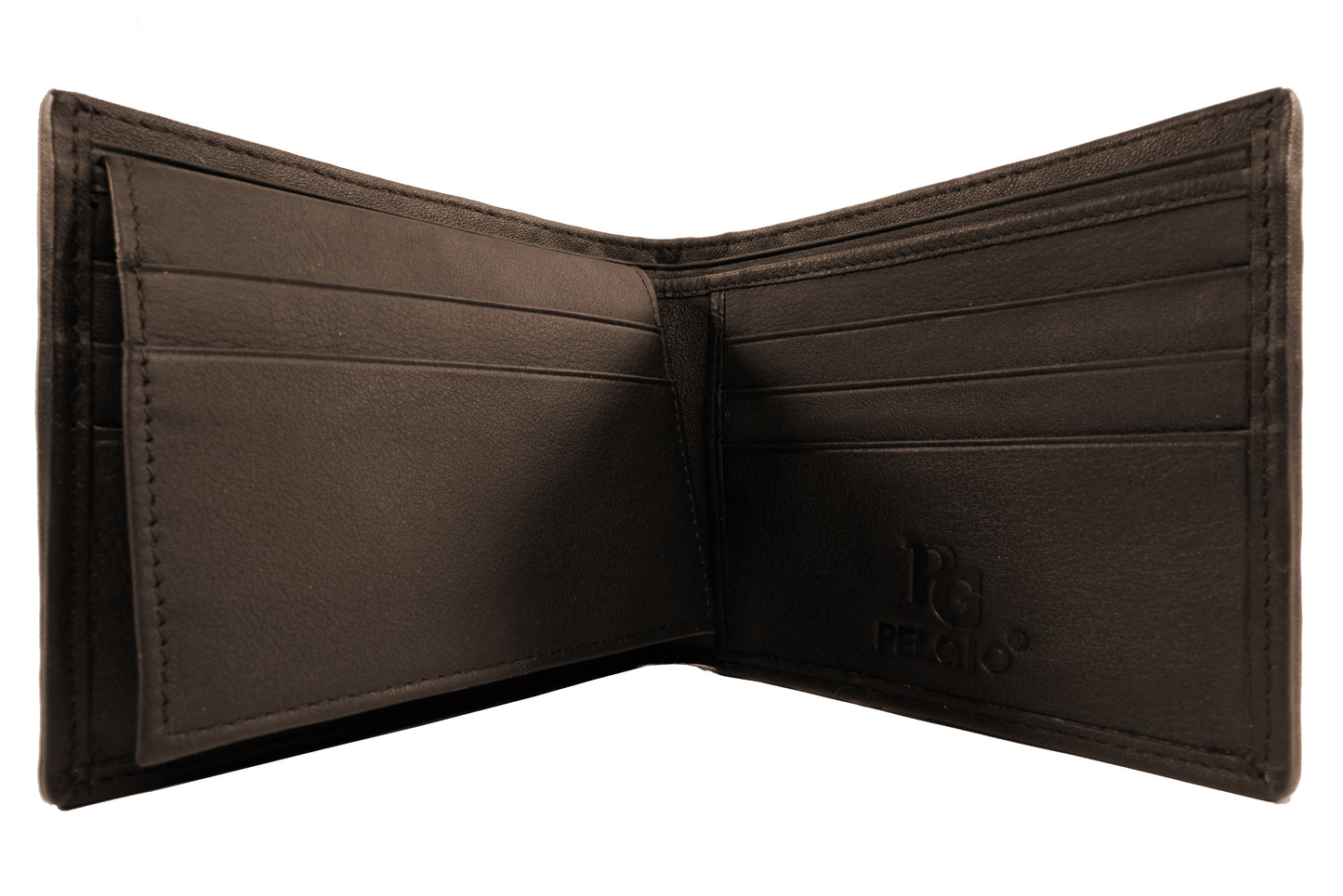 Genuine Caiman Crocodile Head Bump Skin Leather Bifold Wallet