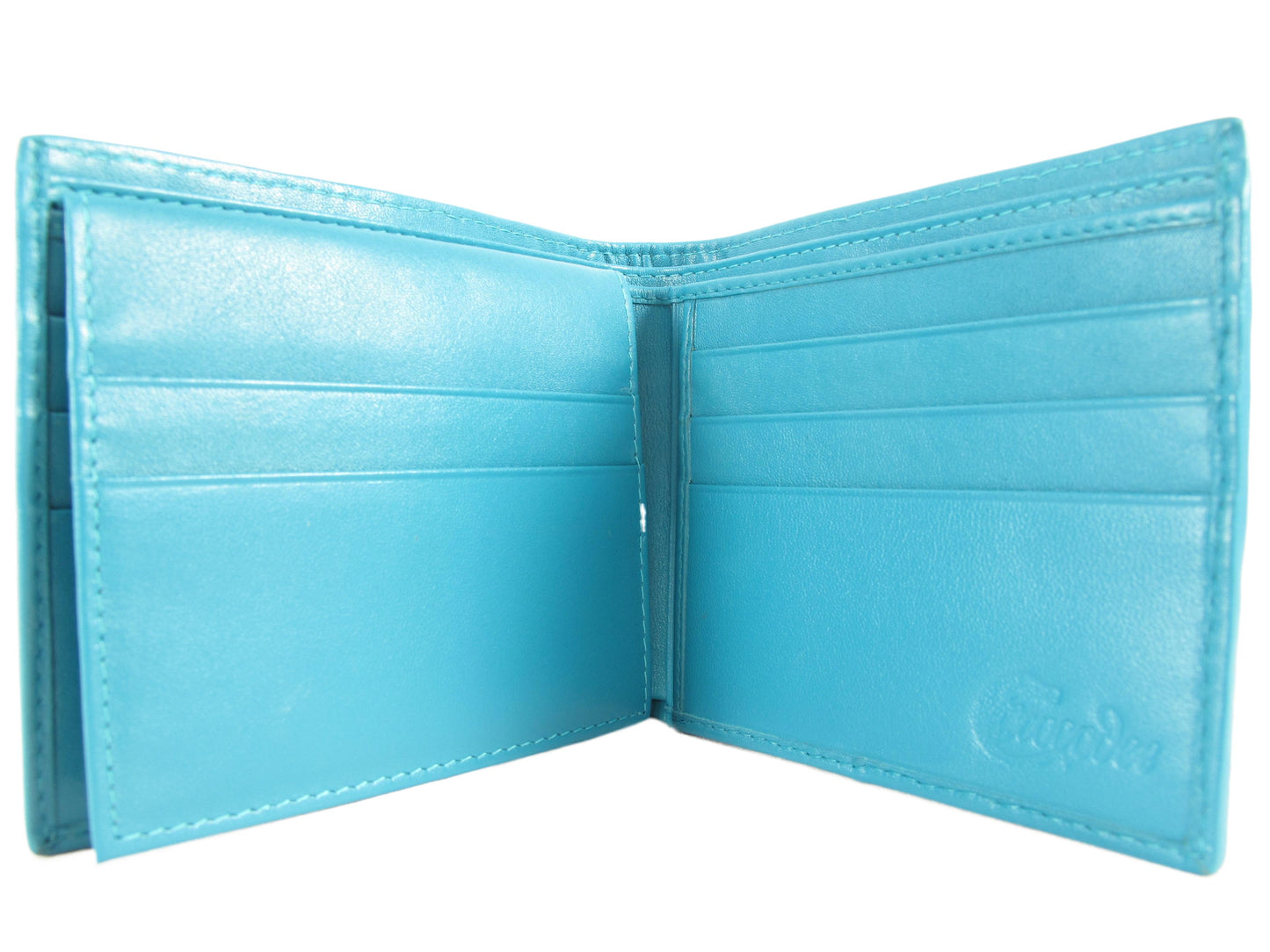 Genuine Caiman Crocodile Head Bump Skin Leather Bifold Wallet