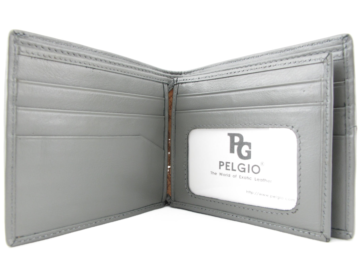 Genuine Caiman Crocodile Head Bump Skin Leather Bifold Wallet