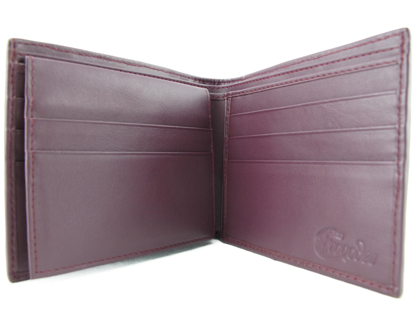 Genuine Caiman Crocodile Head Bump Skin Leather Bifold Wallet