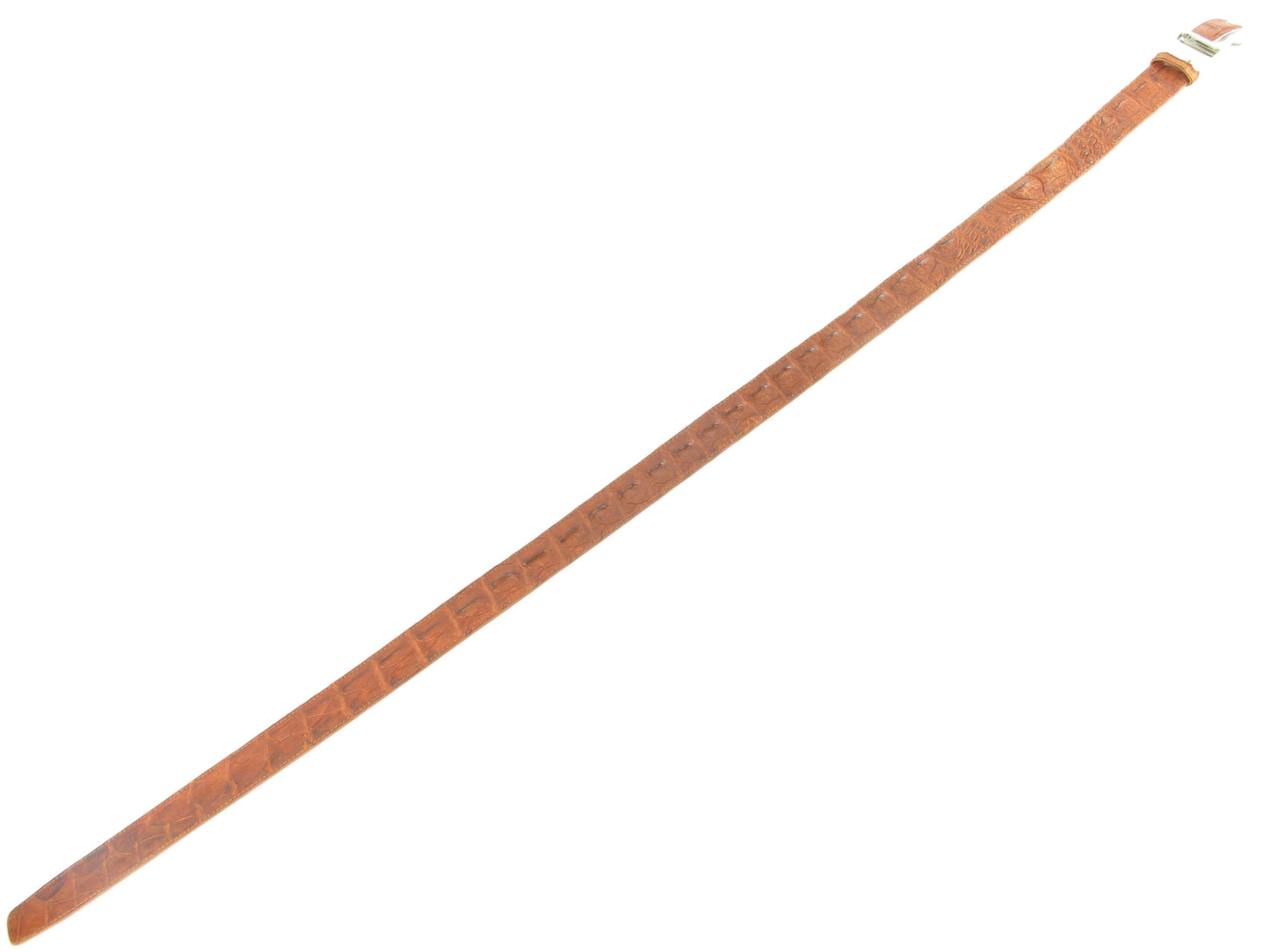 Genuine Crocodile Single Hornback Skin Leather Auto Locking Men's Belt