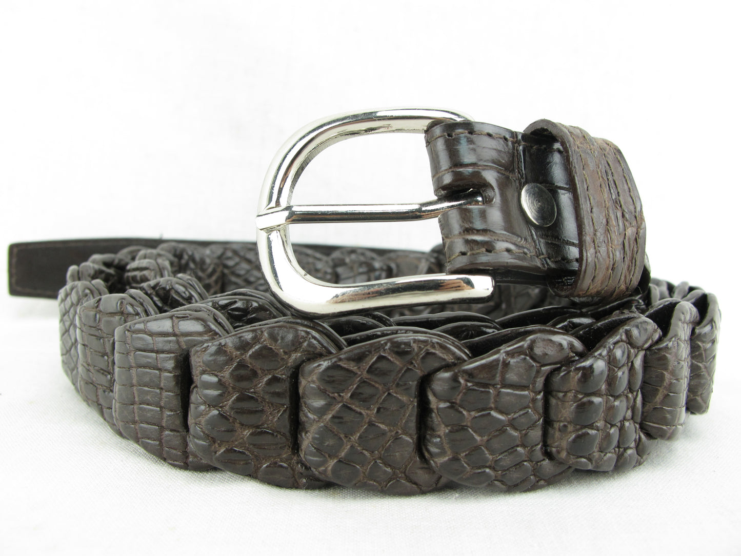 Genuine Crocodile Skin Leather Women's Handmade Belt