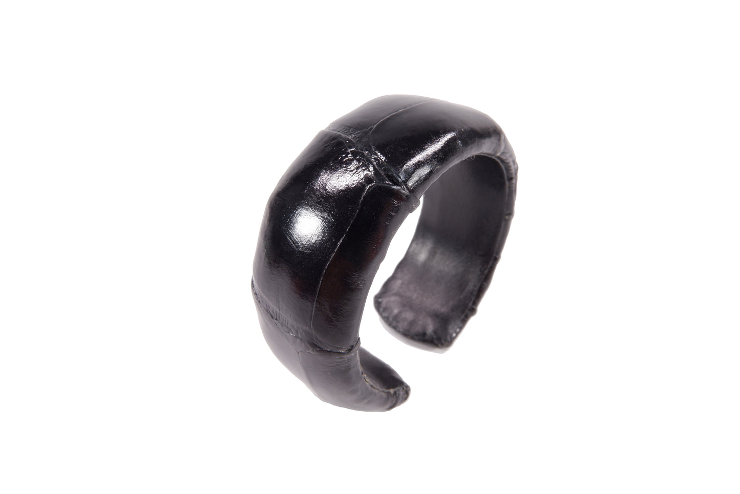 Genuine Crocodile Belly Skin Leather Bangle Cuff Bracelet