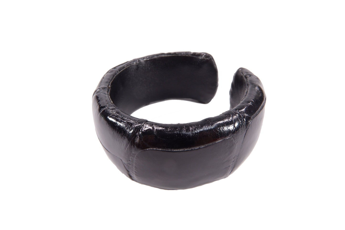 Genuine Crocodile Belly Skin Leather Bangle Cuff Bracelet