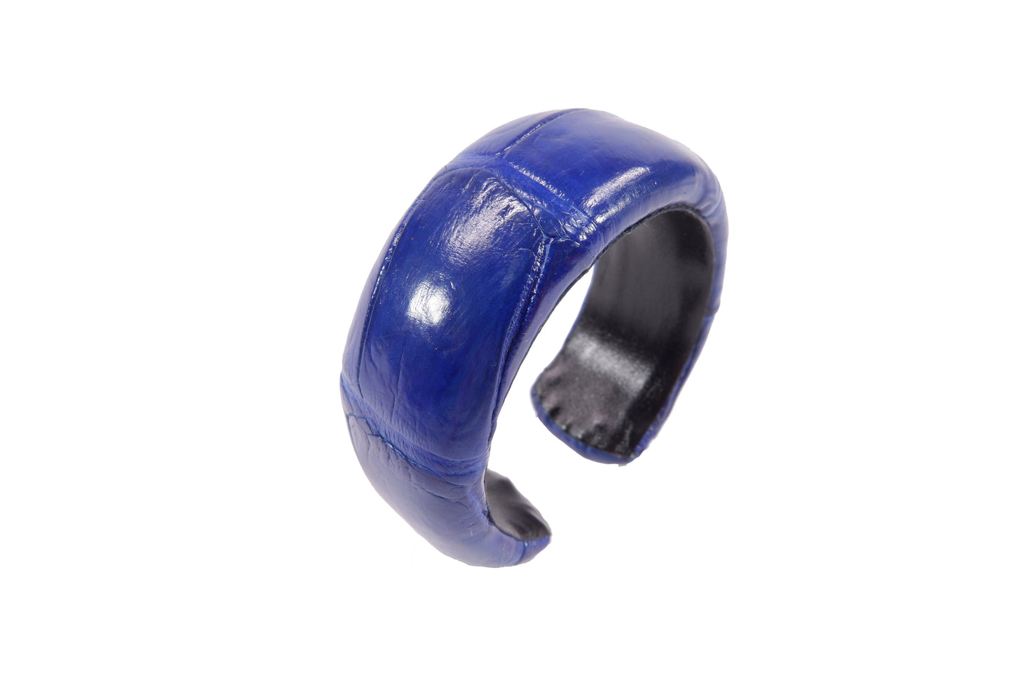 Genuine Crocodile Belly Skin Leather Bangle Cuff Bracelet