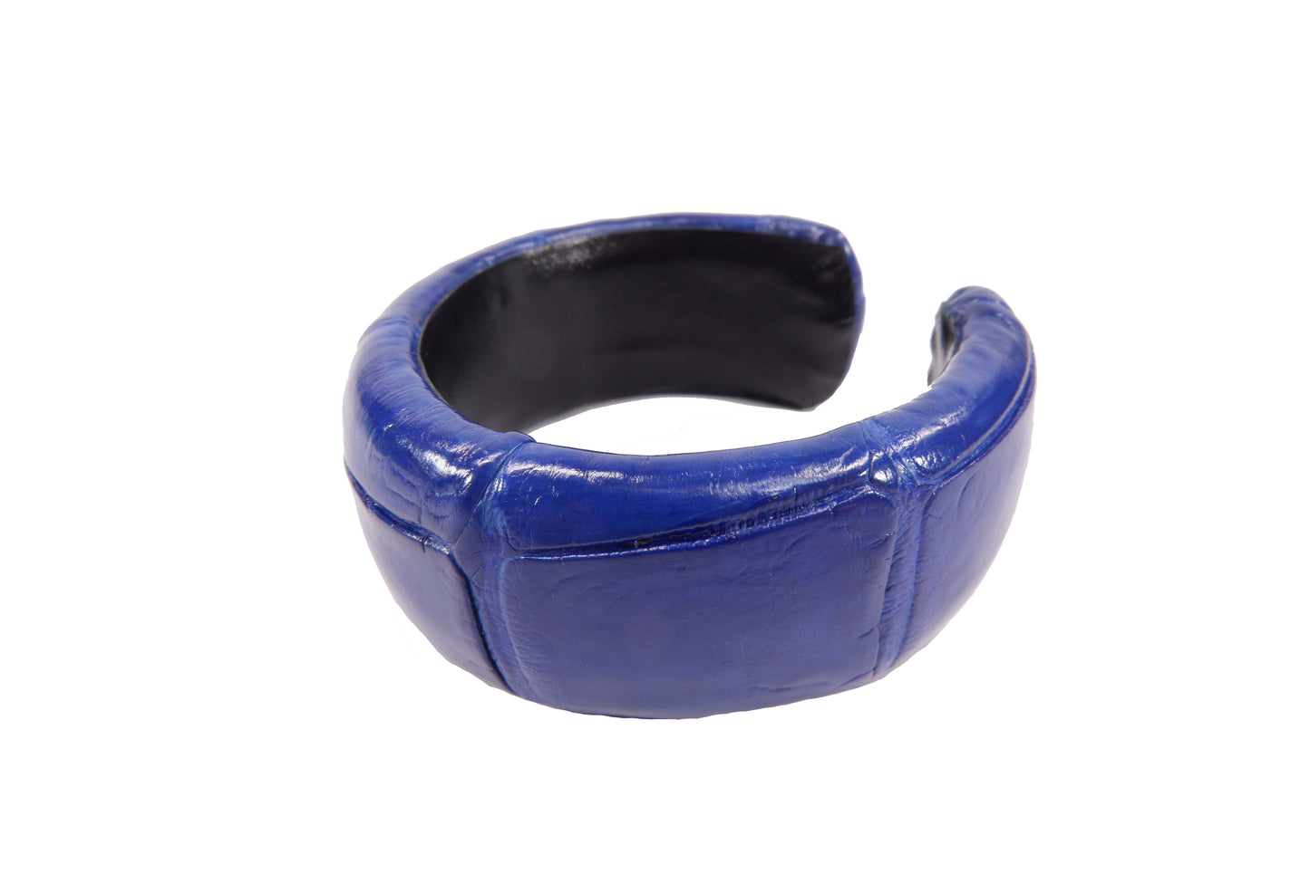 Genuine Crocodile Belly Skin Leather Bangle Cuff Bracelet