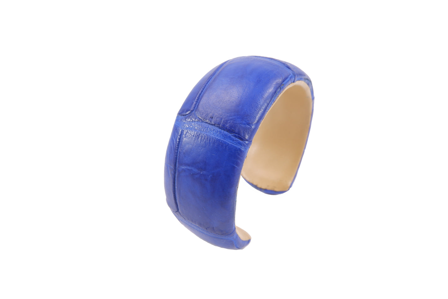 Genuine Crocodile Belly Skin Leather Bangle Cuff Bracelet