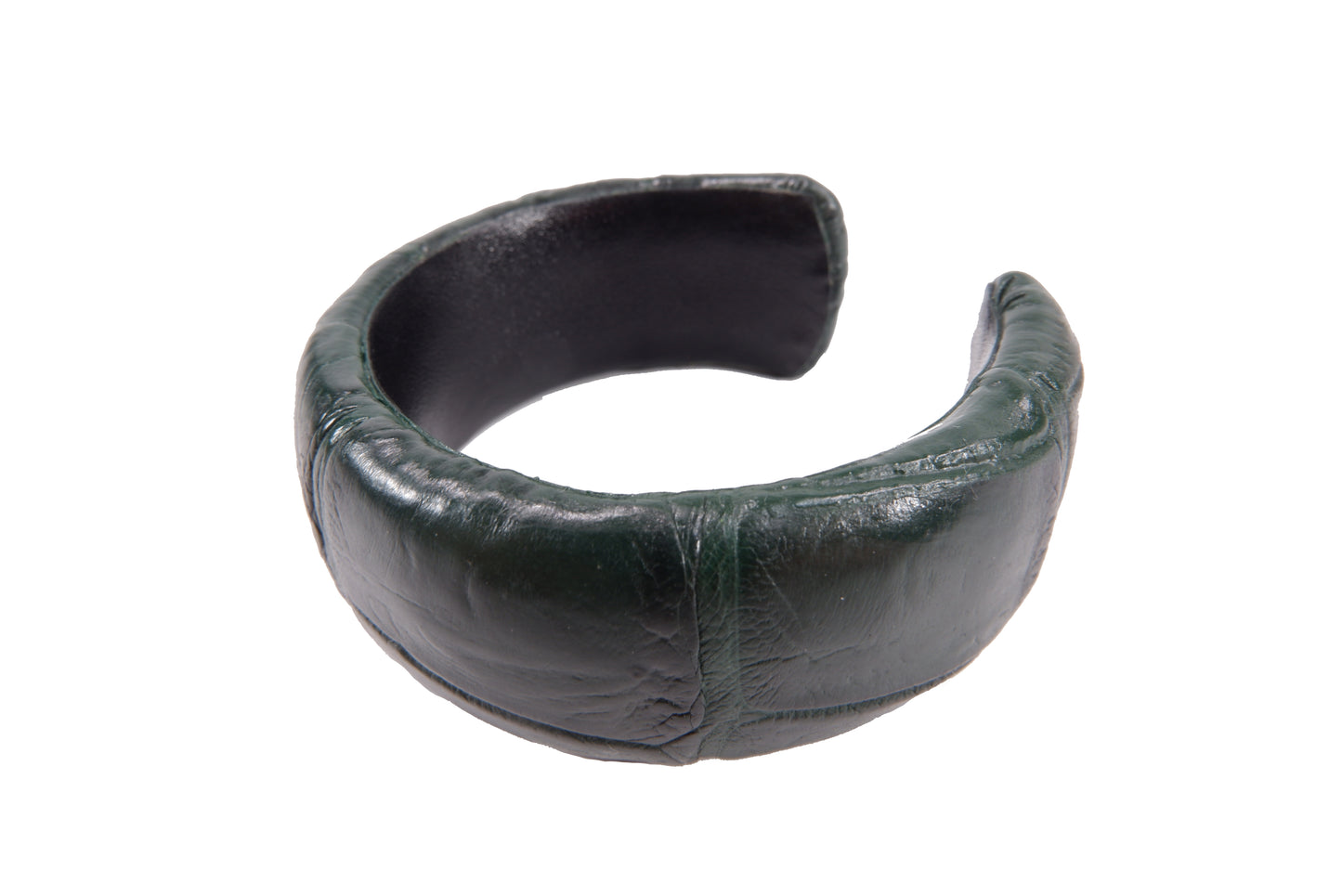 Genuine Crocodile Belly Skin Leather Bangle Cuff Bracelet