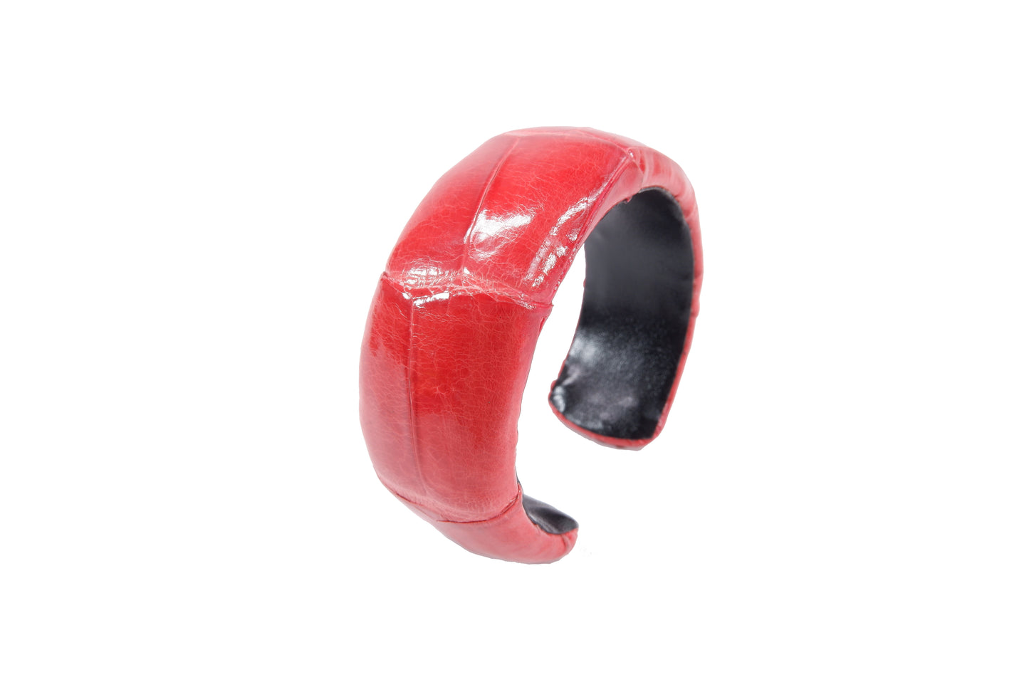 Genuine Crocodile Belly Skin Leather Bangle Cuff Bracelet