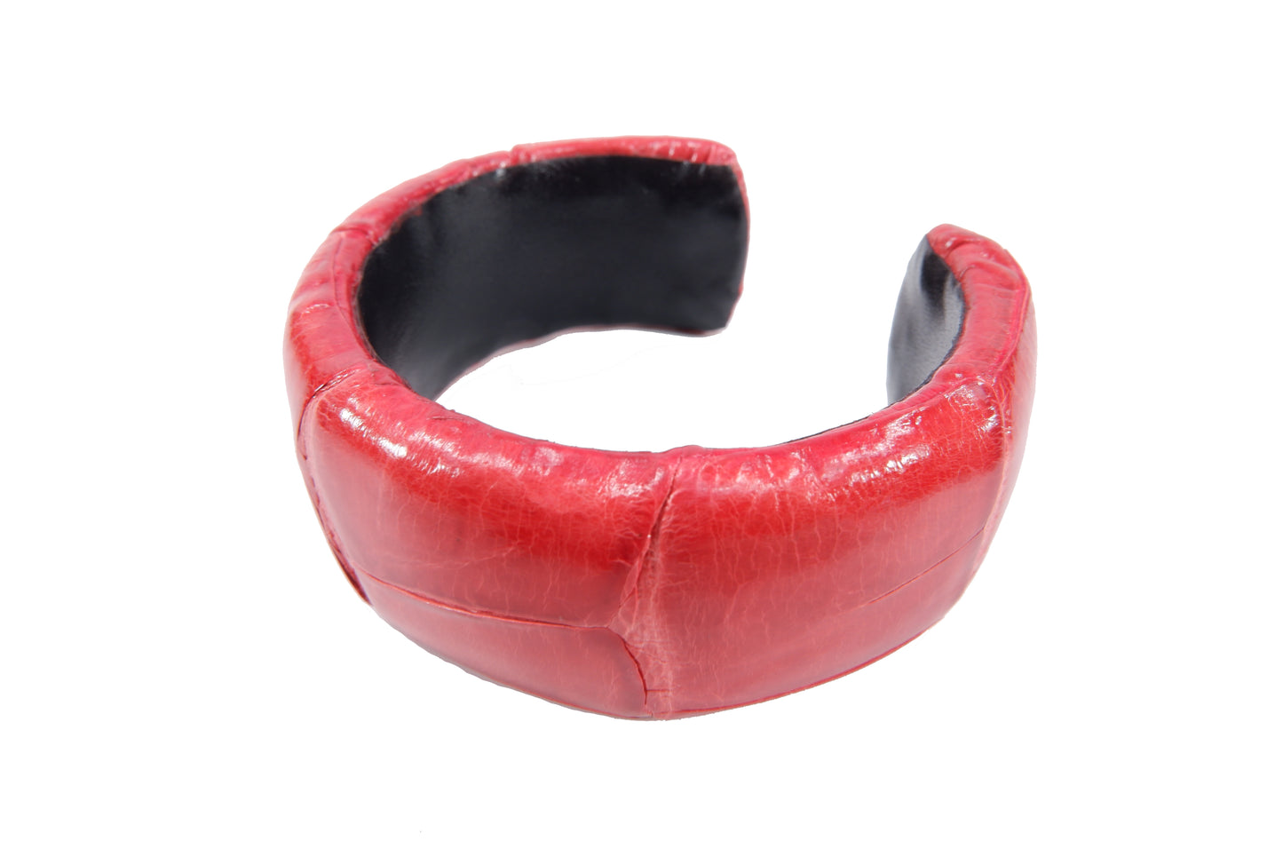 Genuine Crocodile Belly Skin Leather Bangle Cuff Bracelet