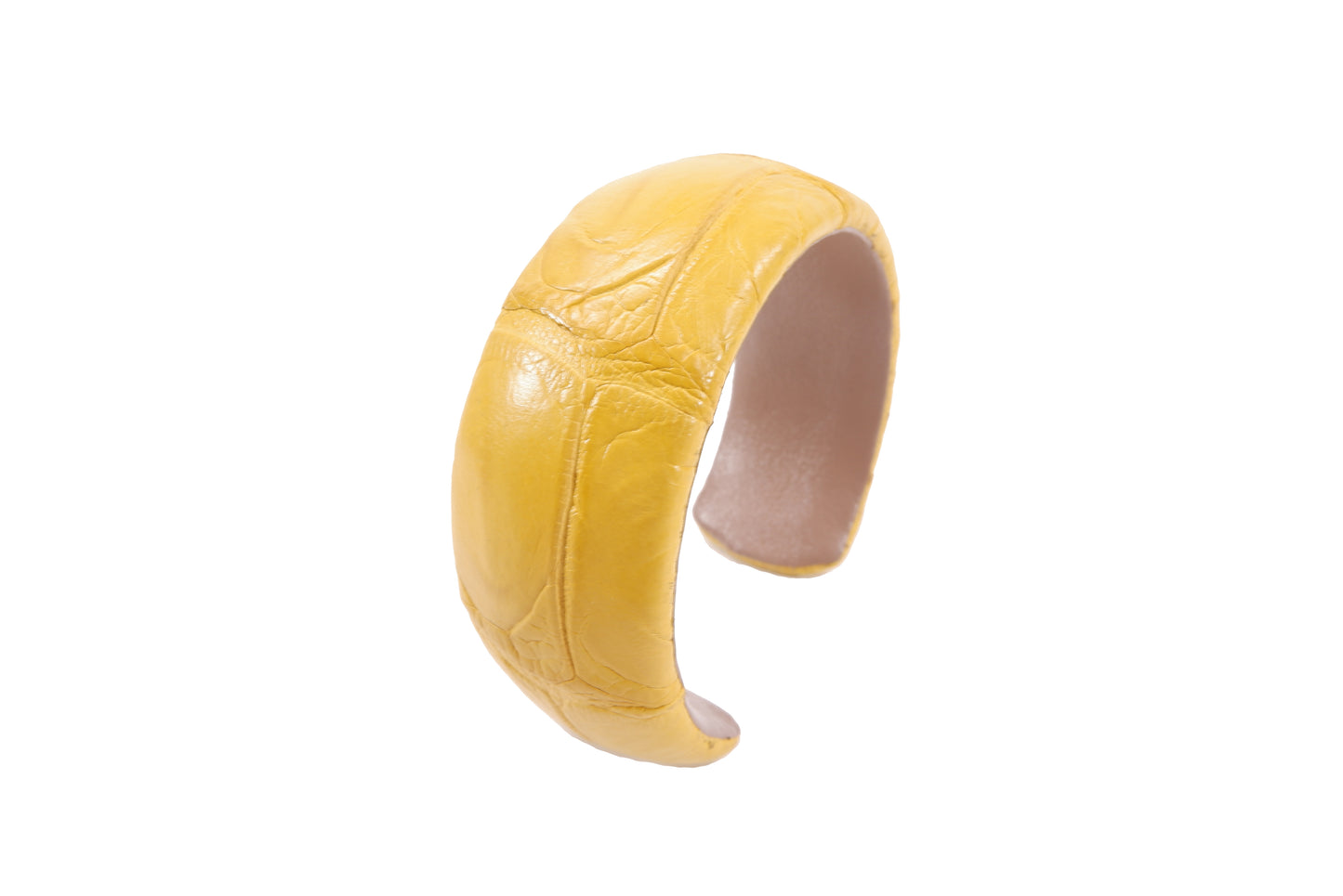 Genuine Crocodile Belly Skin Leather Bangle Cuff Bracelet