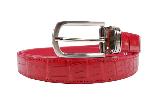 Genuine Crocodile Belly Skin Leather Women's Belt