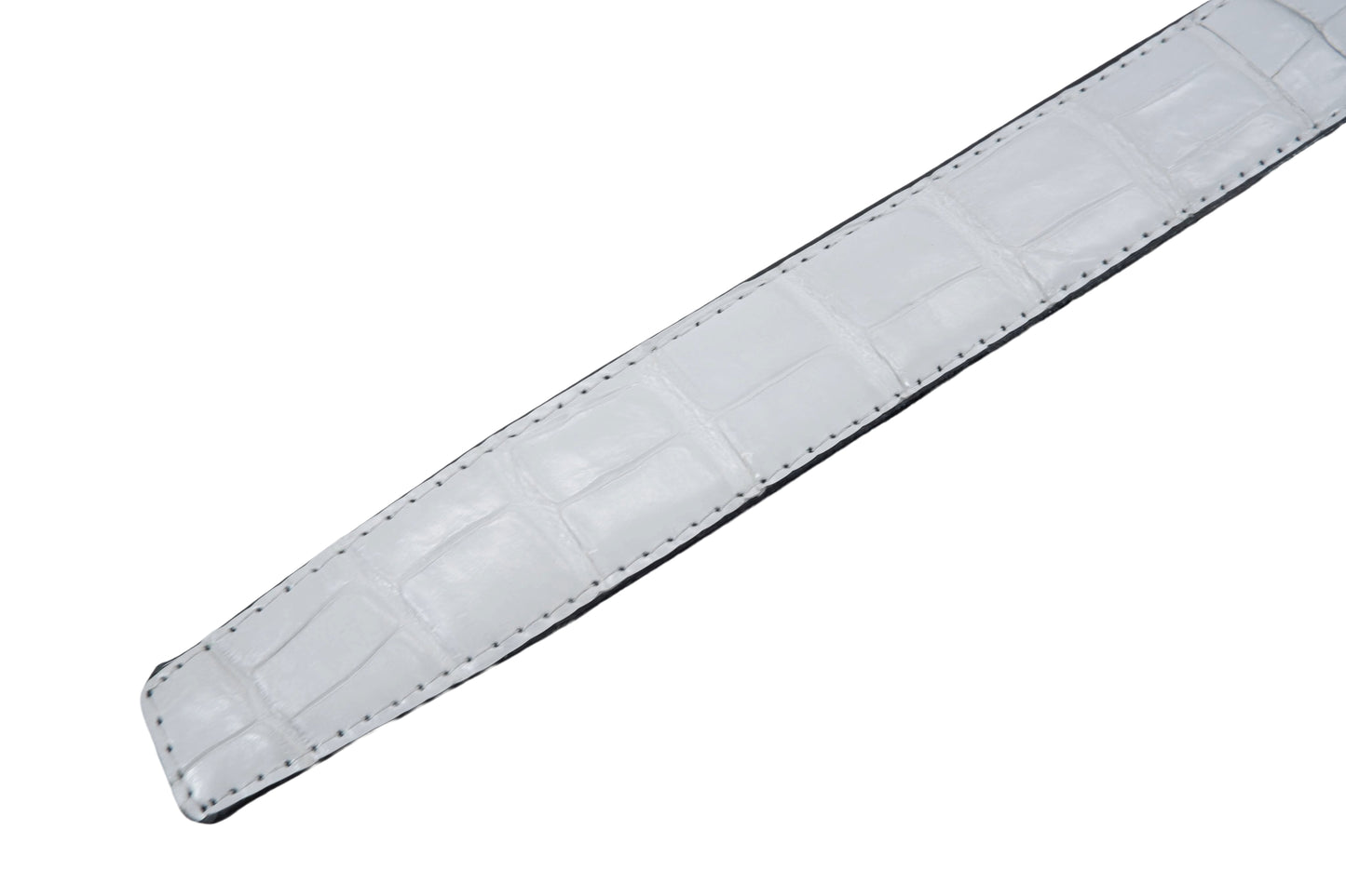 Genuine Crocodile Belly Skin Leather Auto Locking Luxury Men's Belt