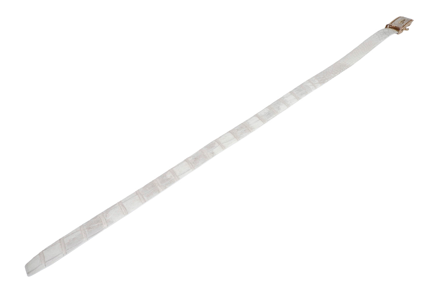 Genuine Crocodile Belly Skin Leather Auto Locking Luxury Men's Belt