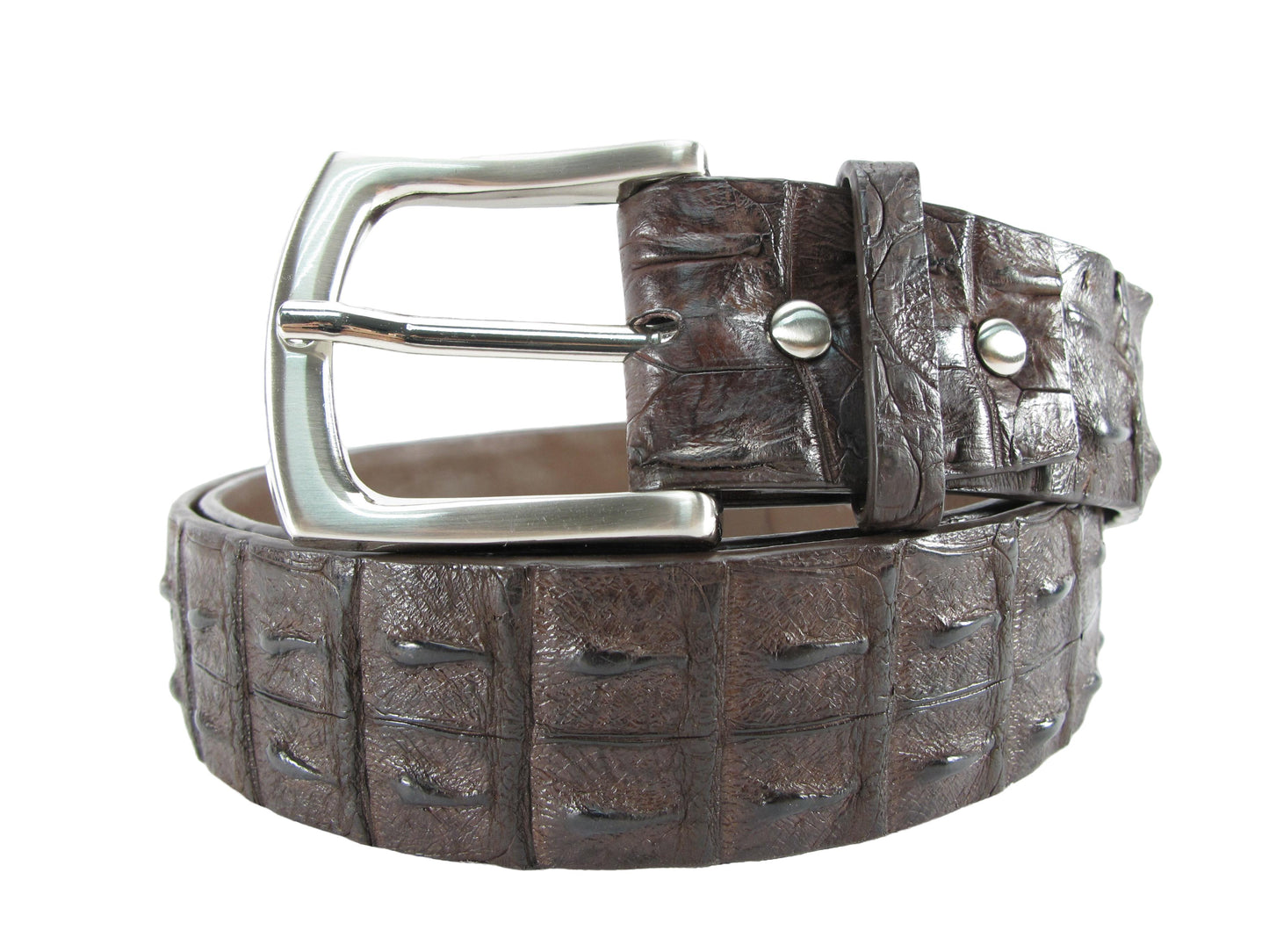 Genuine Crocodile Double Hornback Skin Leather Luxury Casual Men's Belt