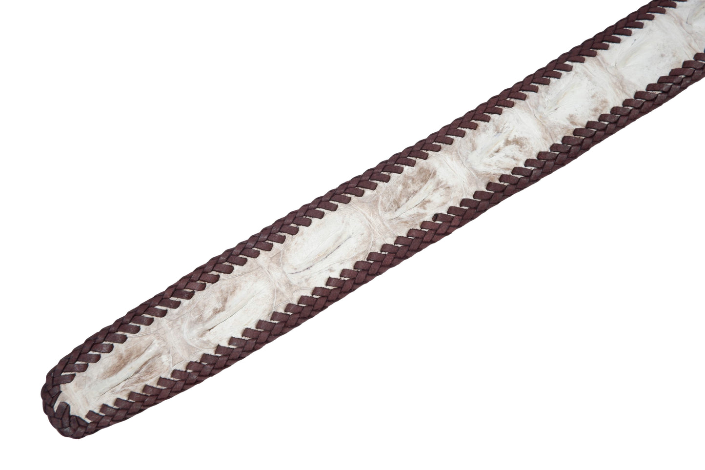 Genuine Crocodile Single Hornback Skin Leather Casual Handmade Belt