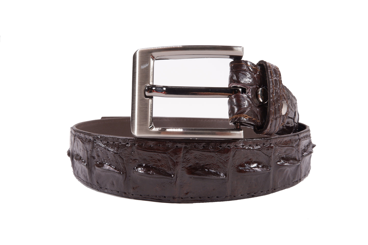 Genuine Crocodile Hornback Skin Leather Casual Men's Belt