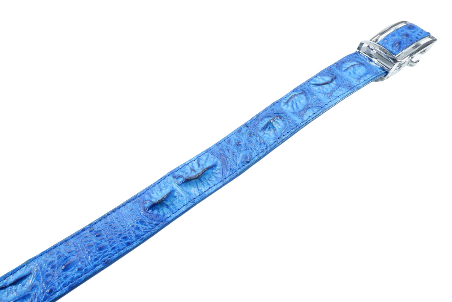 Genuine Crocodile Single Hornback Skin Leather Auto Locking Men's Belt