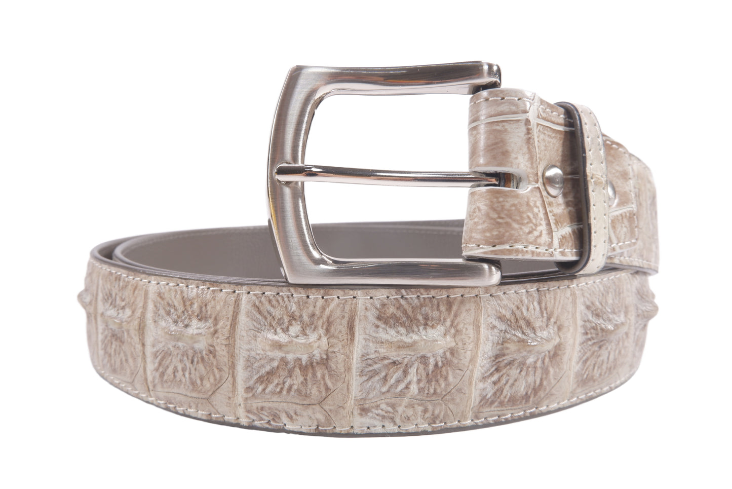 Genuine Crocodile Hornback Skin Leather Casual Men's Belt