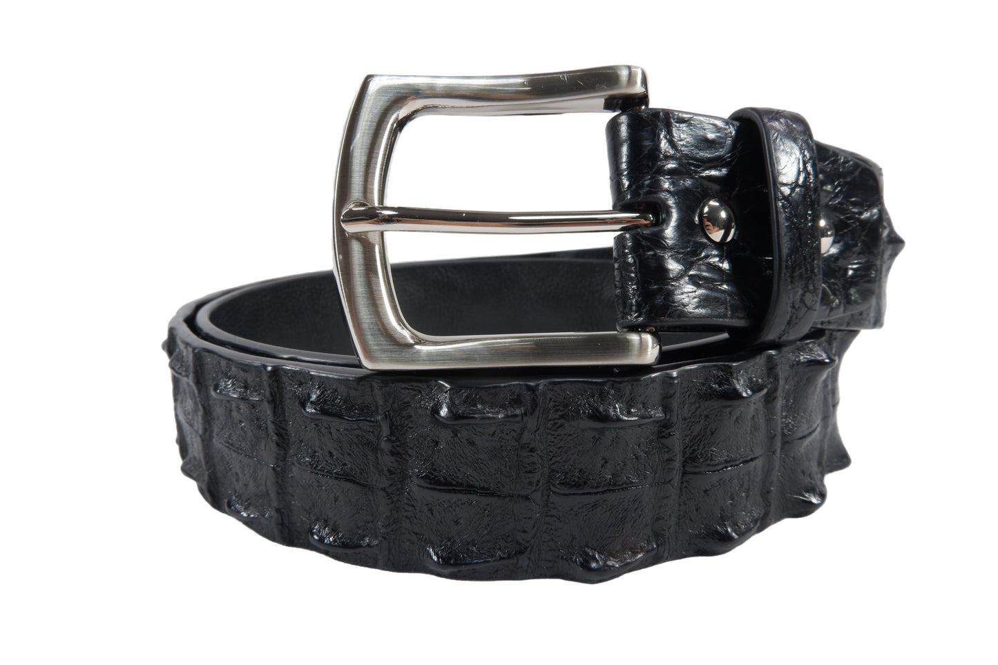 Genuine Crocodile Double Hornback Skin Leather Luxury Casual Men's Belt