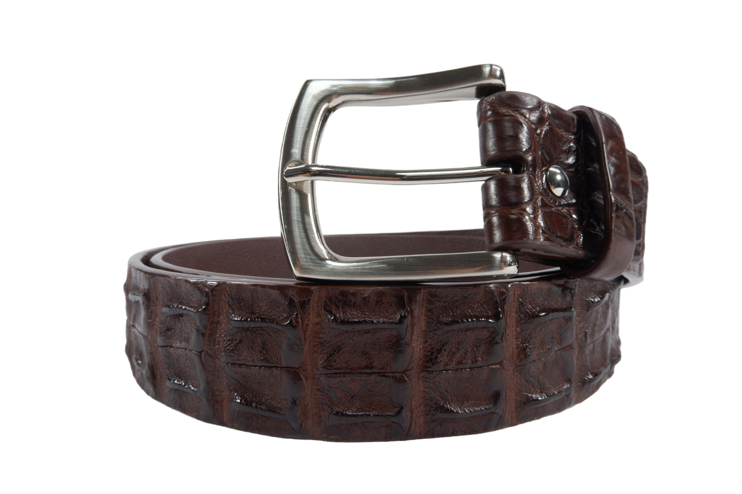 Genuine Crocodile Double Hornback Skin Leather Luxury Casual Men's Belt