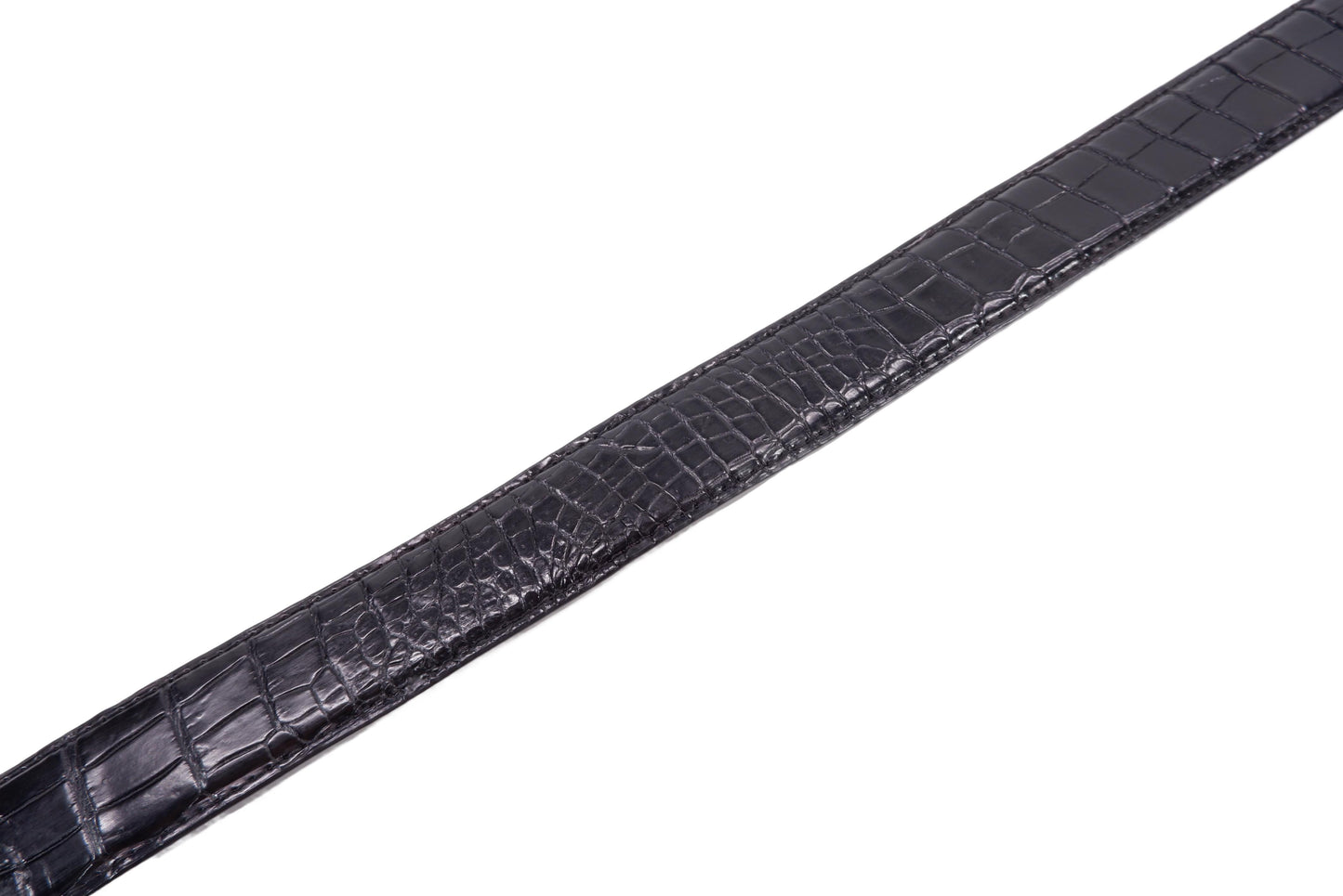 Genuine Crocodile Belly Skin Leather Auto Locking Men's Belt