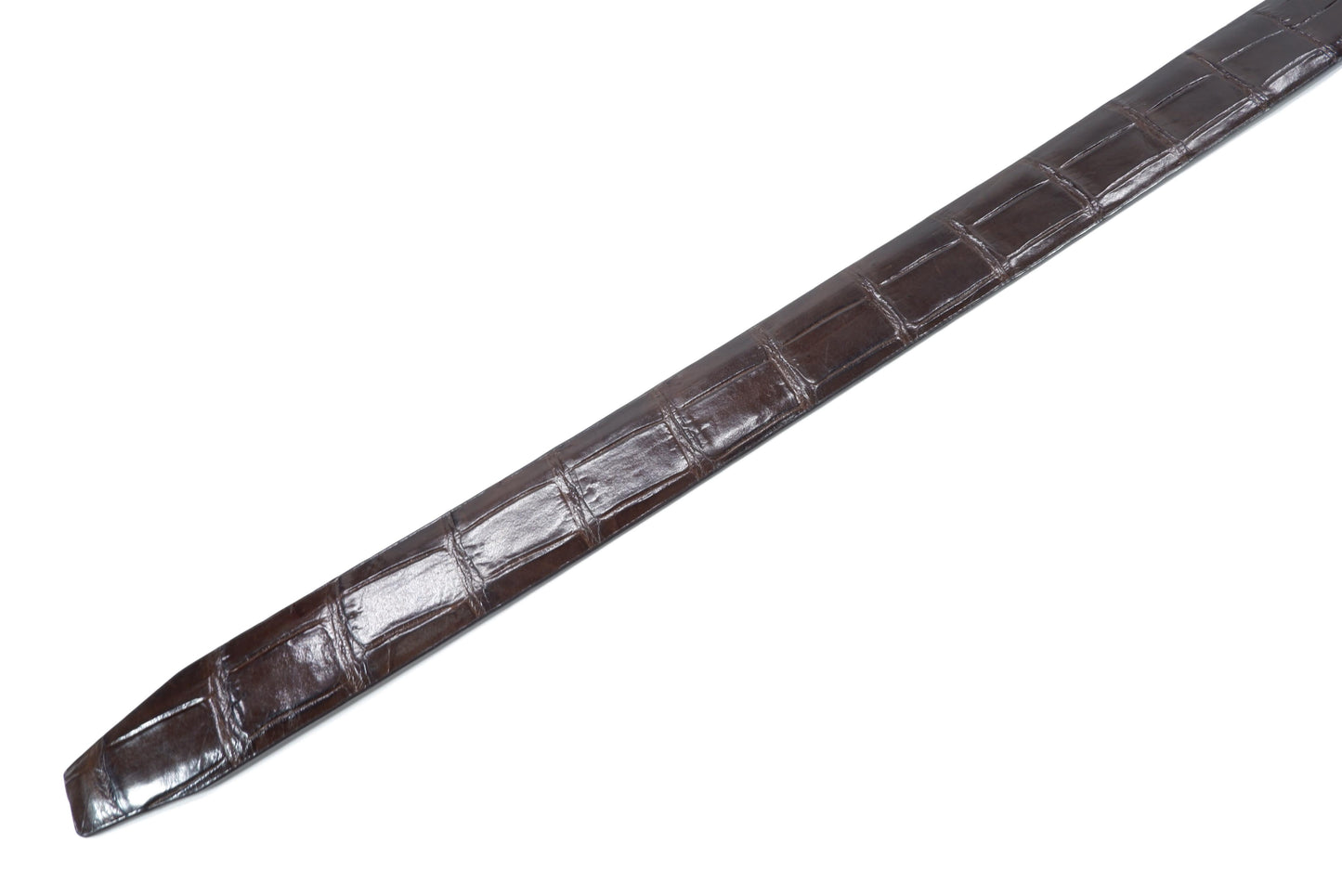 Genuine Crocodile Belly Skin Leather Auto Locking Men's Belt