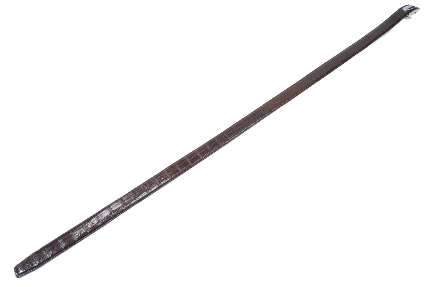 Genuine Crocodile Belly Skin Leather Auto Locking Men's Belt