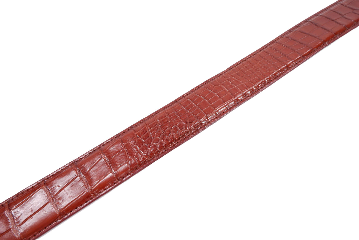 Genuine Crocodile Belly Skin Leather Auto Locking Men's Belt