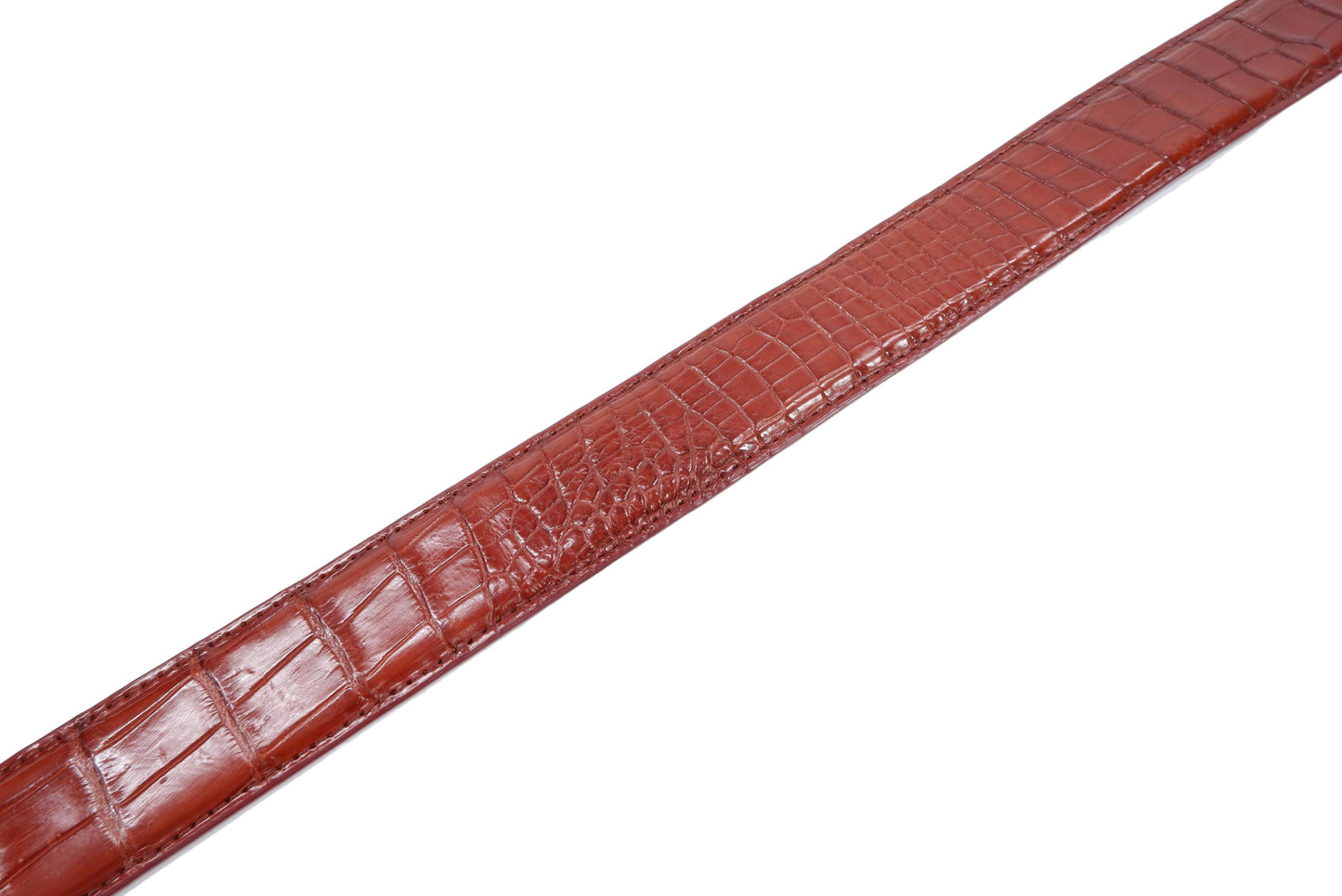 Genuine Crocodile Belly Skin Leather Auto Locking Men's Belt