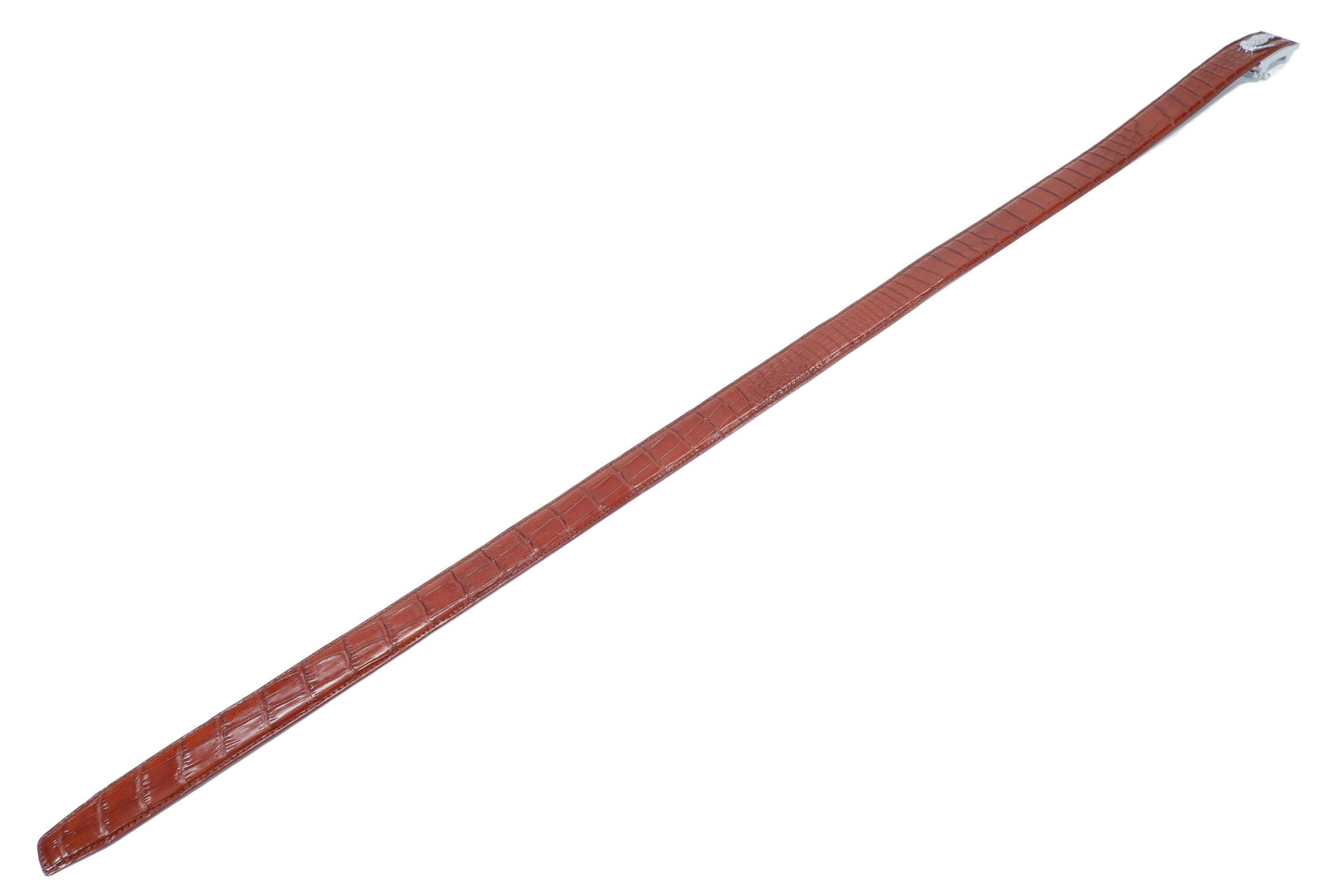 Genuine Crocodile Belly Skin Leather Auto Locking Men's Belt