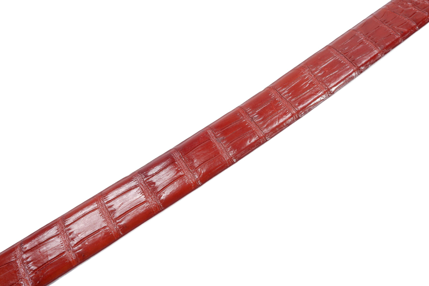 Genuine Crocodile Belly Skin Leather Auto Locking Men's Belt