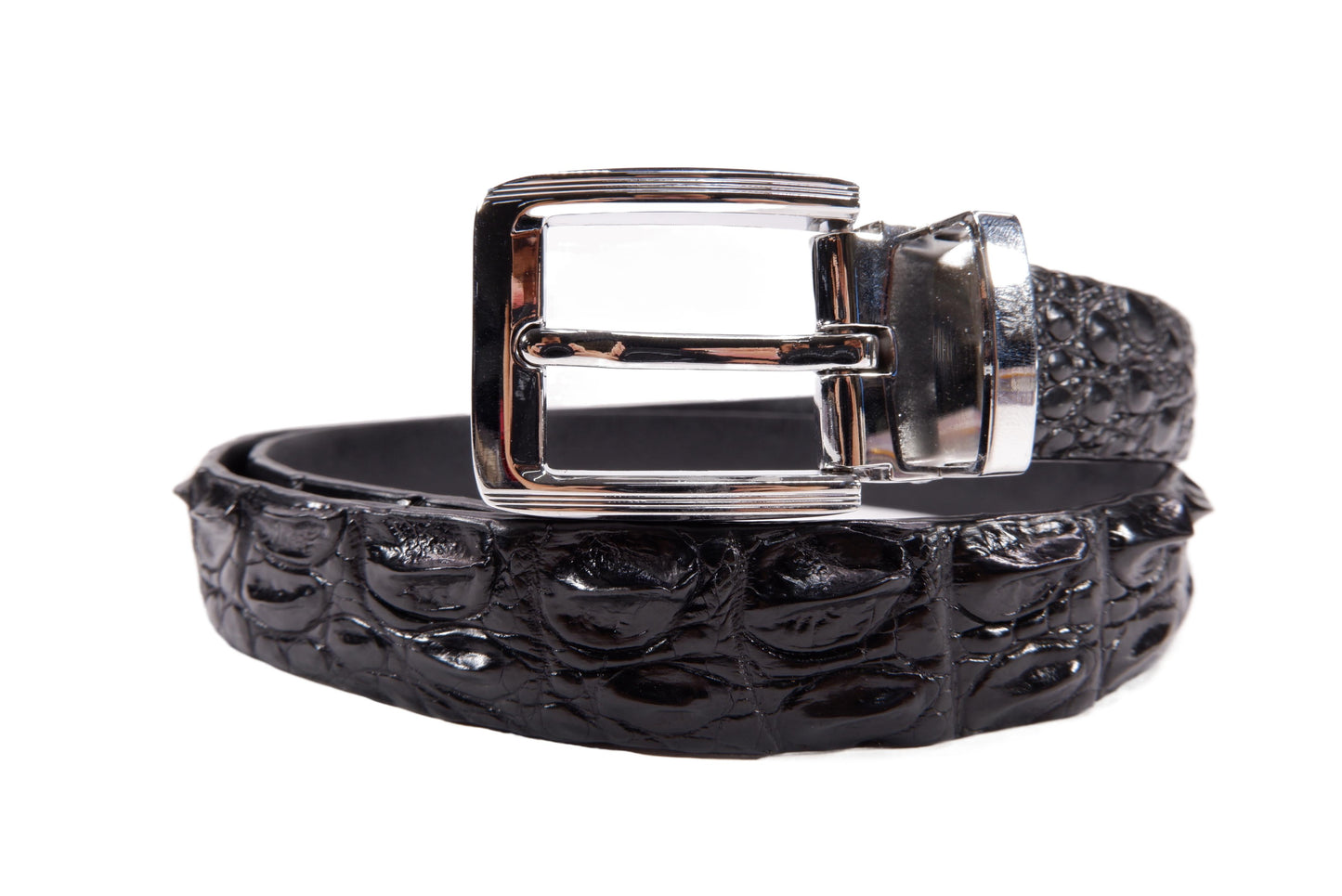 Genuine Crocodile Single Backbone Skin Leather Women's Belt
