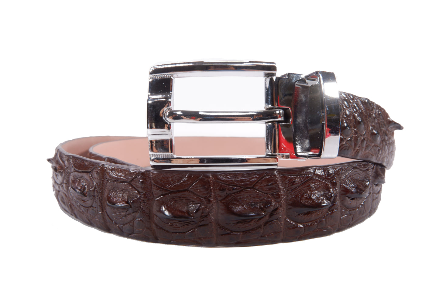 Genuine Crocodile Single Backbone Skin Leather Women's Belt