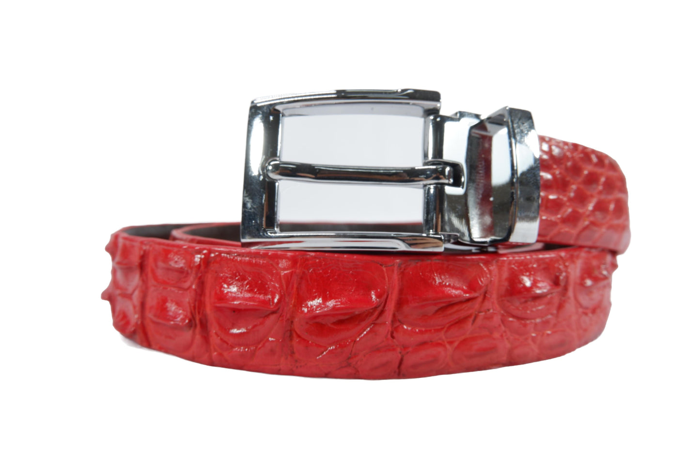 Genuine Crocodile Single Backbone Skin Leather Women's Belt