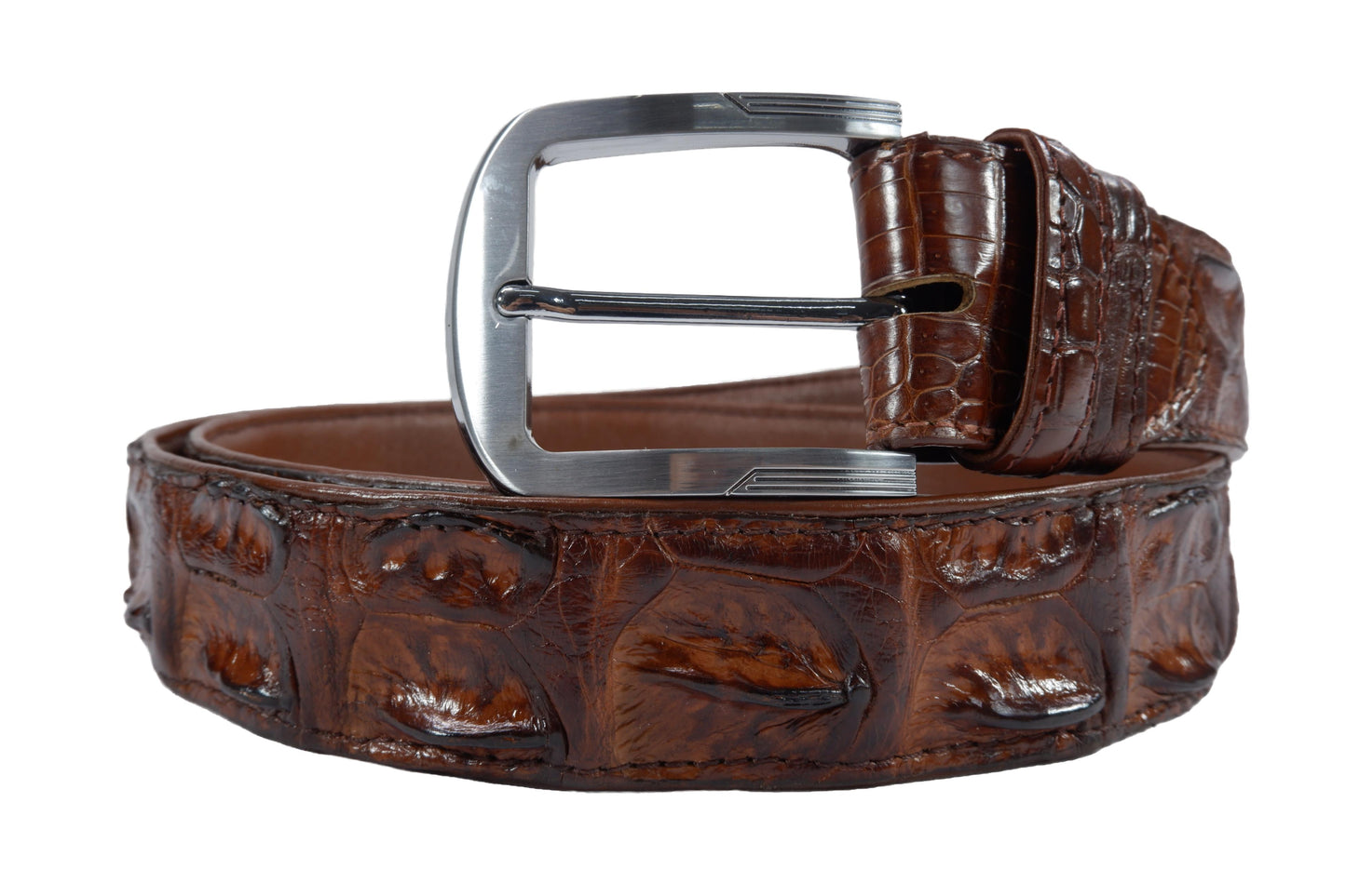 Genuine Crocodile Backbone Skin Leather Casual Men's Belt
