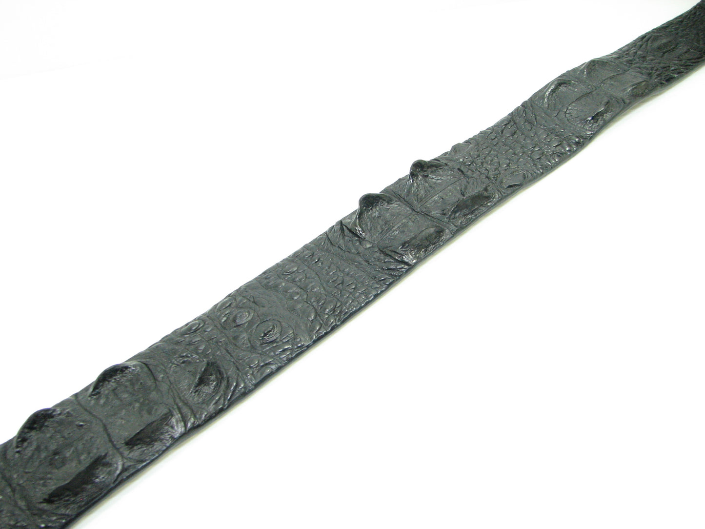 Genuine Crocodile Head Bump Skin Leather Auto Locking Men's Belt