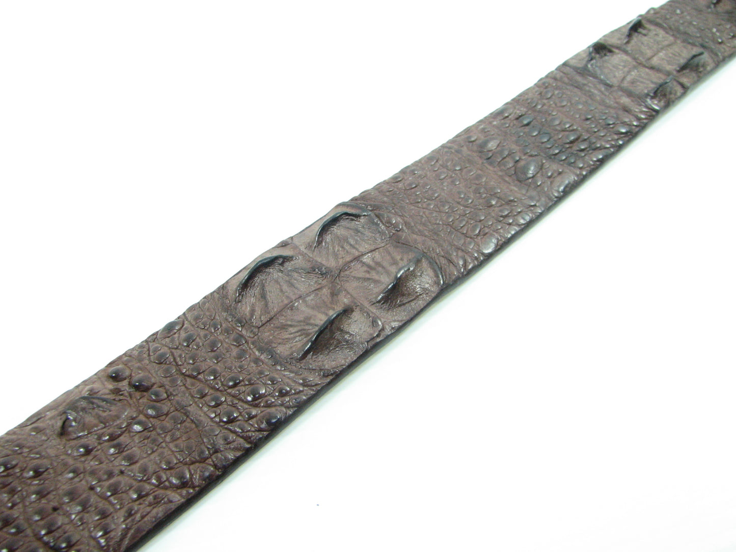 Genuine Crocodile Head Bump Skin Leather Auto Locking Men's Belt