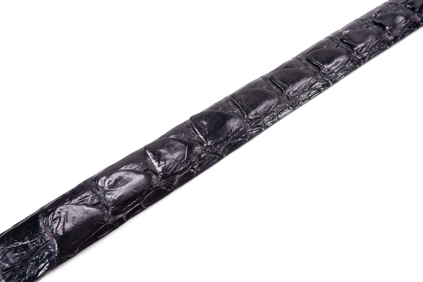 Genuine Crocodile Tail Skin Leather Auto Locking Men's Belt