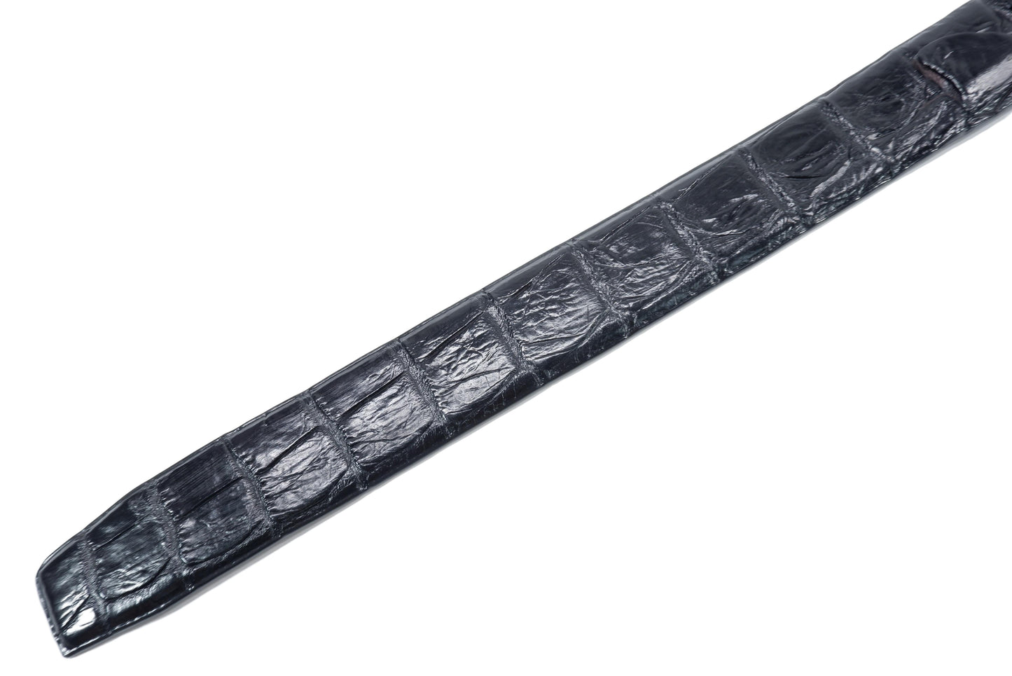 Genuine Crocodile Tail Skin Leather Auto Locking Men's Belt