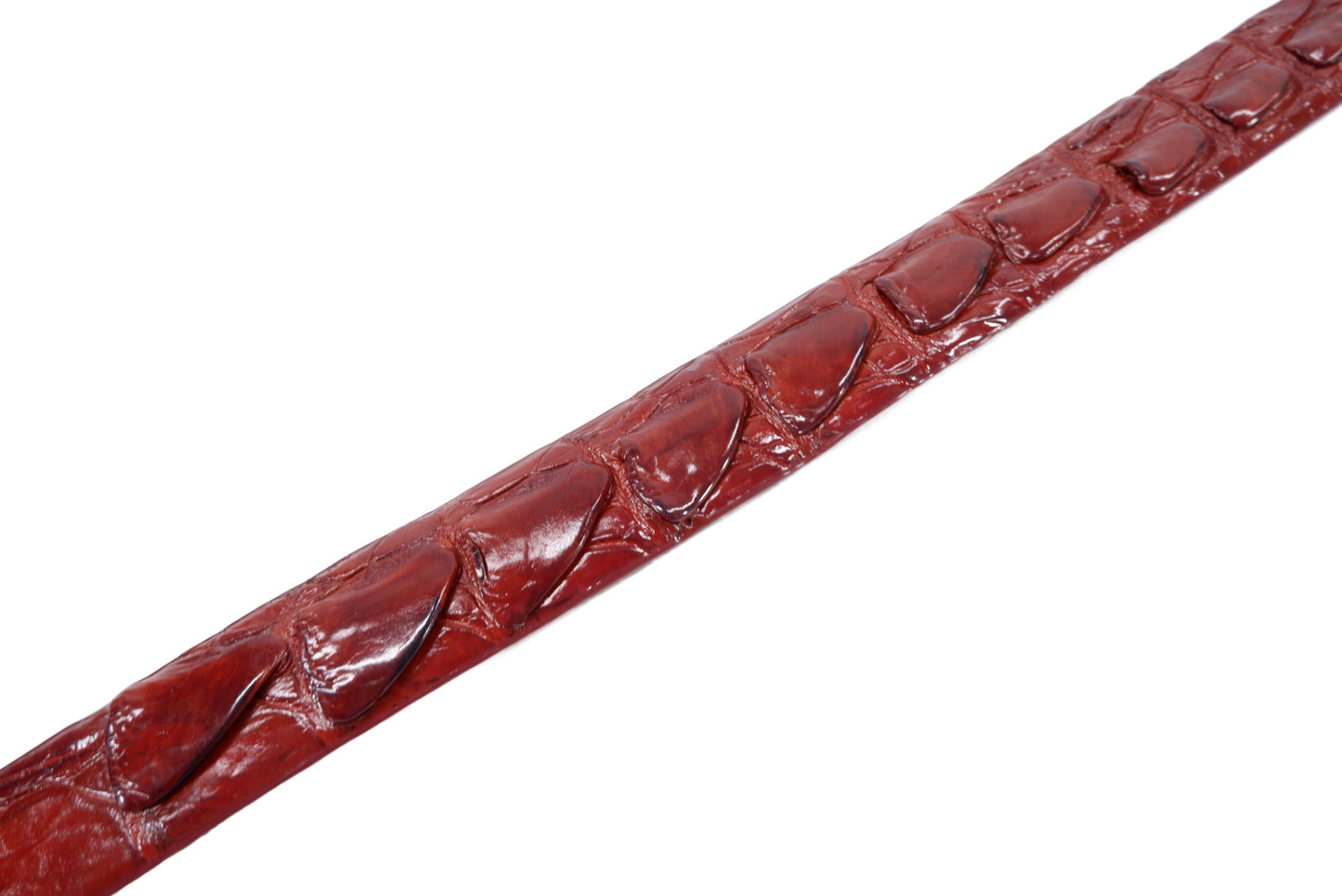 Genuine Crocodile Tail Skin Leather Auto Locking Men's Belt