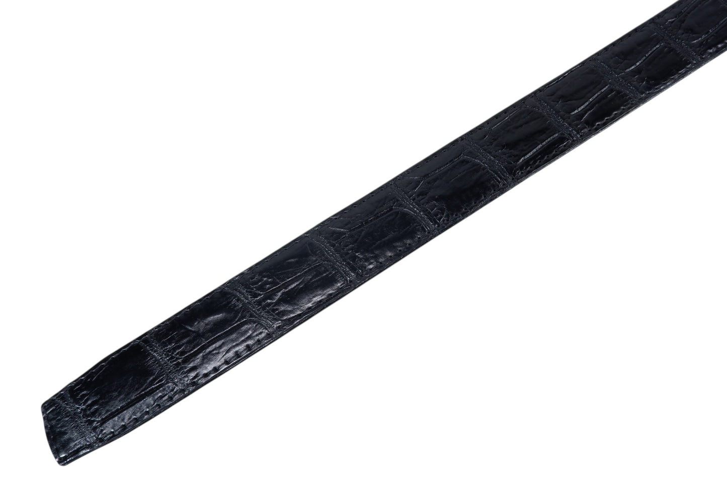 Genuine Crocodile Skin Leather Auto Locking Men's Belt