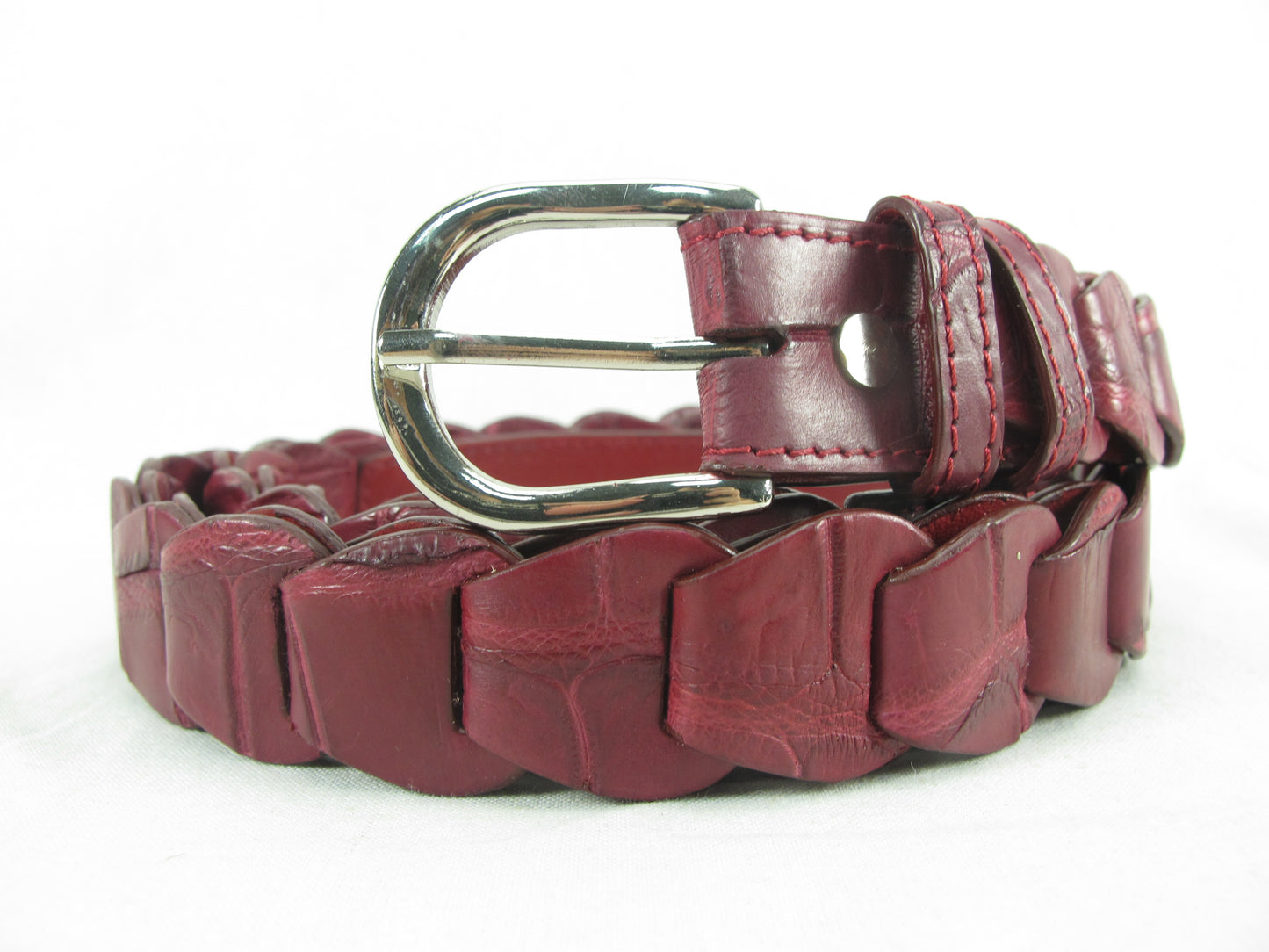 Genuine Crocodile Skin Leather Women's Handmade Belt