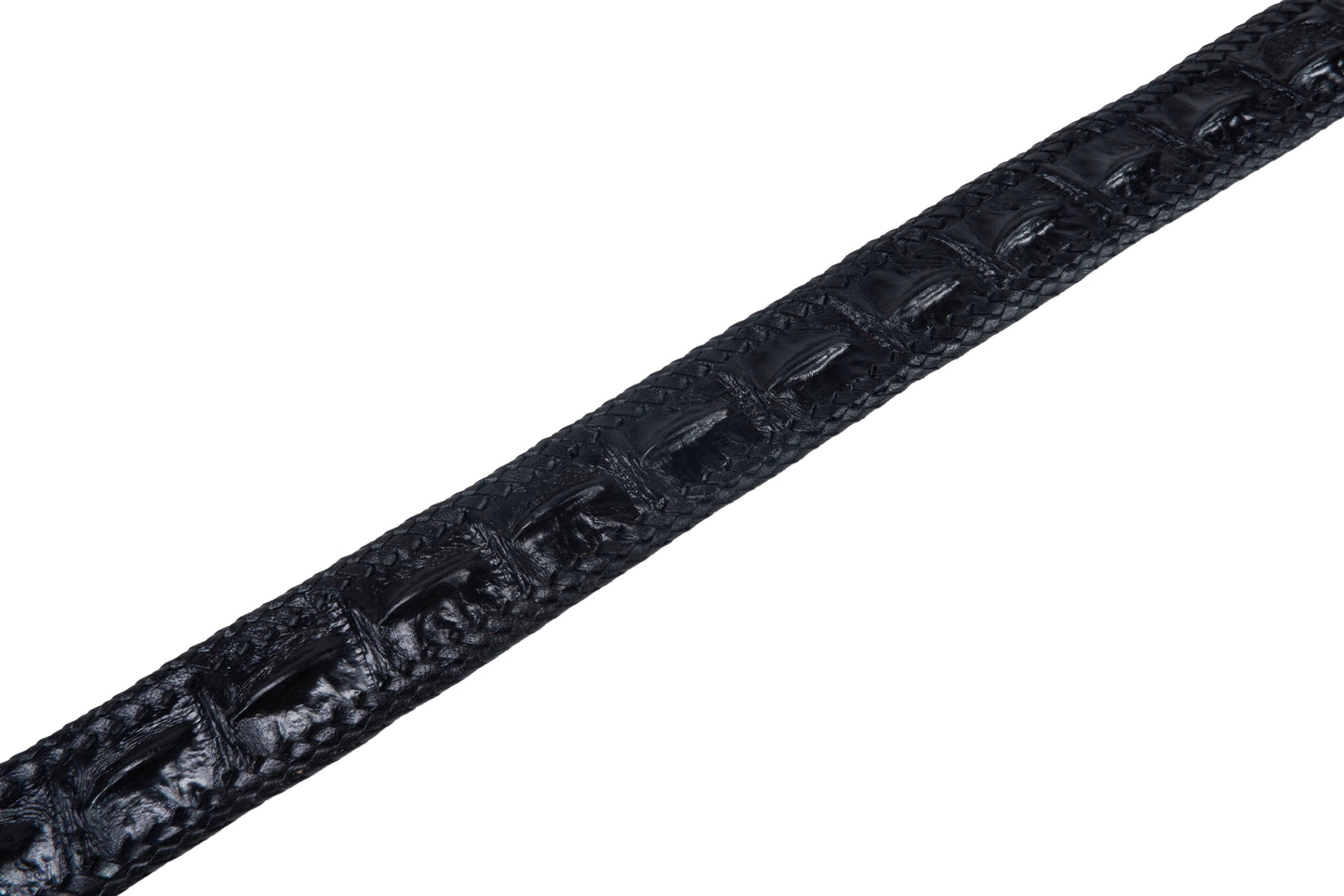 Genuine Crocodile Single Hornback Skin Leather Cowboy Handmade Belt