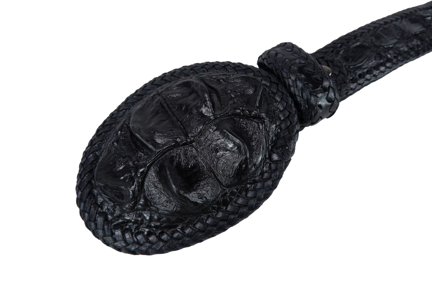 Genuine Crocodile Single Hornback Skin Leather Cowboy Handmade Belt