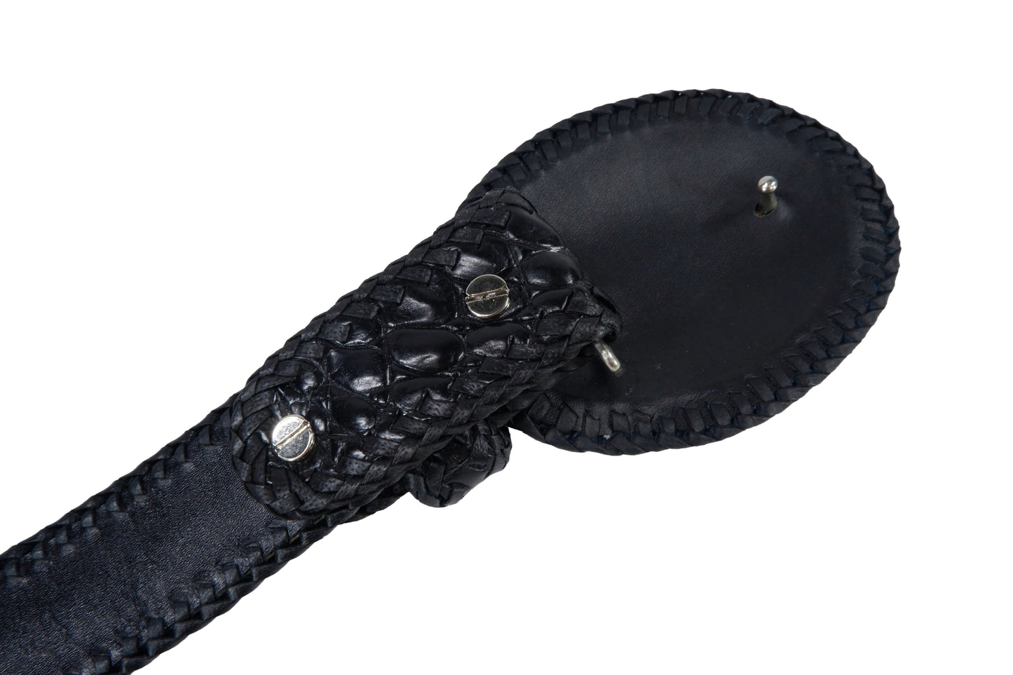 Genuine Crocodile Single Hornback Skin Leather Cowboy Handmade Belt